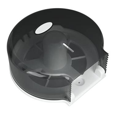 Imagem de Dispensador de Tecido único, Rolo de de Banho de Tamanho Jumbo, Material de Abdominais, Design de Janela Oca, Ideal para Hotéis, Barras, Banheiros - Preto Transparente