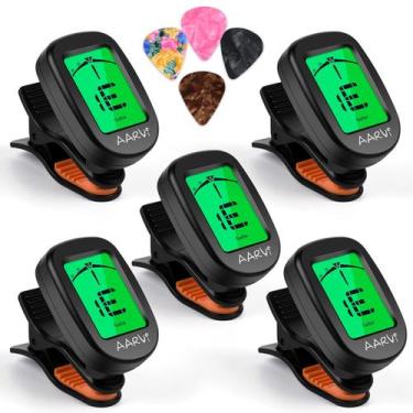 Imagem de Clip On Guitar Tuner, pacote com 5 AARVI para todos os instrumentos co