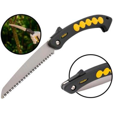 Imagem de Serrote Cabo Dobrável Emborrachado Poda Horta Jardinagem Tubos Corte R