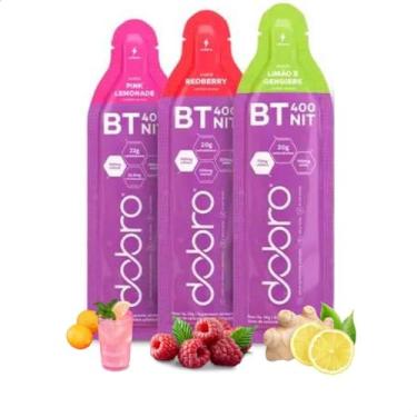 Imagem de Kit Gel BT400 Nitrato, 3 Sachês, Sabores Pink Lemonade, Redberry e Limão com Gengibre, Com Cafeína, 30g Cada