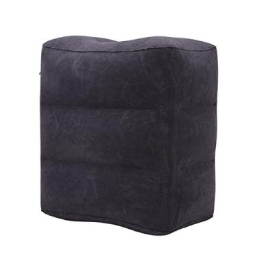 Imagem de Travesseiro de Descanso Inflável Leve para Viajar, Casa e Escritório - Almofada Lavável para Conforto Durante Viagens de Avião e Horas Sentar (Azul escuro)