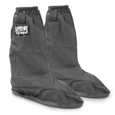 Imagem de Polaina Bota Impermeável para Motociclista, Tamanho 43-45 XL, Proteção contra Chuva, Preta, 40cm Altura