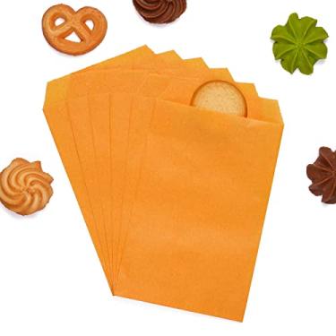 Imagem de Sacos de biscoito de papel plano à prova de gordura dourados 10 x 15 cm para padaria, doces, sobremesa, chocolate, sabonete, presentes para convites de casamento, lembrancinha de festa, pacote com 100 da Quotidian (10 x 15 cm)