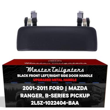 Imagem de Maçaneta de porta externa atualizada para substituição de metal preto para Ford Ranger (2001-2011) (tipo EUA), Mazda P/U (2001-2010) (tipo EUA) peça original # 2L5Z-1022404-BAA, 90691 | Direito