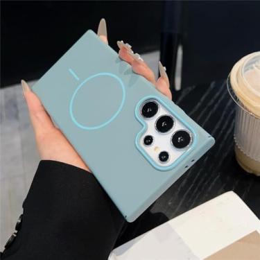 Imagem de MVVKKY para Samsung S24 Luxury Ultra Thin Pc Magnetic Case Slim Matte Armor Shockproof Cover (para Samsung S24/BoTaoLan)