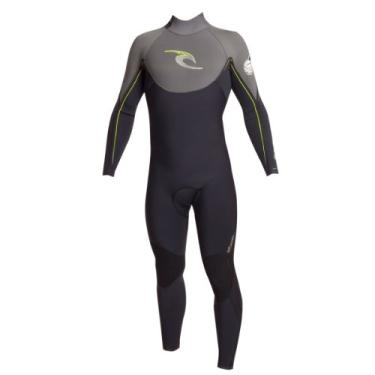 Imagem de Rip Curl Roupa de mergulho masculina E-Bomb com zíper nas costas 4/3 (Fanning X-Pequeno)