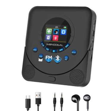 Imagem de MONODEAL Cd Player Portátil, Estéreo Duplo Com Cd Player Com Alto-Falantes, Cd Player Recarregável Bluetooth, Suporte Para Cartão Tf, Receptor E Transmissor Fm, Walkman Cd Player Com Temporizador, T