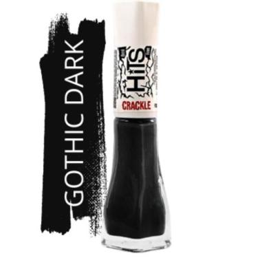 Imagem de Esmalte Hits GOTHIC DARK Crackle  Acabamento Craquelado para Unhas Che