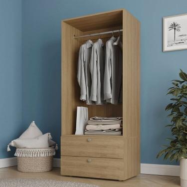 Imagem de Guarda-roupa 2 Módulos 2 Gavetas Frame Cabecasa madeiramadeira Acácia