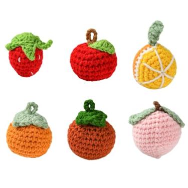 Imagem de LiQunSweet 6 Estilos de Frutas, Crochê, Fruta, Berloque, Bolsas, Porta-chaves de Crochê, Pingente de Berloque para Casa, Cozinha, Festa, Adereço para Fotos