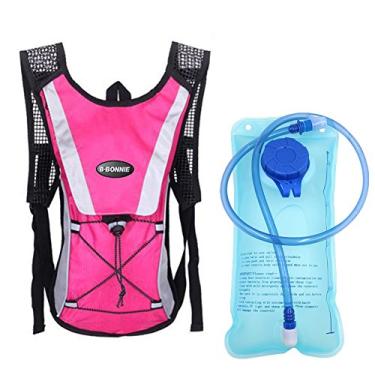 Imagem de Mochila de viagem para ciclismo, ciclismo, bicicleta/caminhada, bolsa de escalada + 2L de hidratação da Monvecle, Rose with 2L water bladder, 19" x 9.8" x 1.2"
