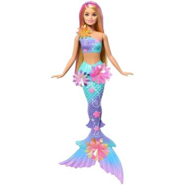 Imagem de Barbie Boneca Sereia com Transformação de Flor - Mattel
