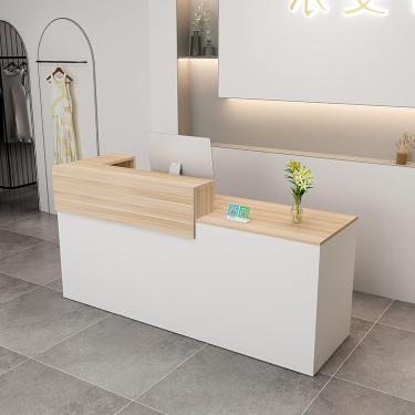 Imagem de Balcão De Varejo Moderno, Mesa De Balcão De Recepção, Balcão De Checkout Com Gaveta, Mesa De Recepção Da Recepção, Para Check-out, Escritório, Salão De, Black+white-a, 100x60x100cm
