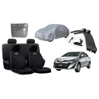 Imagem de Kit capa couro Yaris + cobertura e brinde - iron tech br