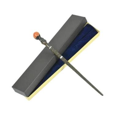 Imagem de varinha mágica com núcleo de metal cosplay para crianças com caixa - o