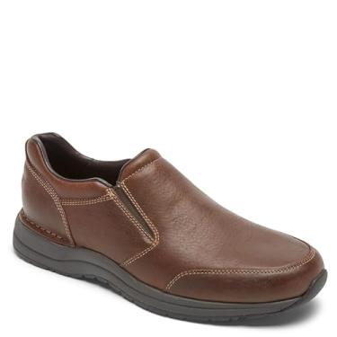 Imagem de Rockport Tênis masculino Edge Hill 2 Double Gore sem cadarço, Couro marrom., 7