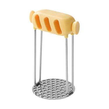 Imagem de TTETTZ Amassador de batatas, espremedor de batatas, esmagador de alimentos, para vegetais, frutas, batata-doce, ervilha, Amarelo