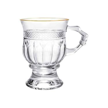 Imagem de XICARA DE VIDRO AURIS FIO DE OURO 130ml