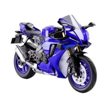 Imagem de Modelo De Motocicleta Yamaha Som Luz Deslizante Brinquedo Liga Colecio