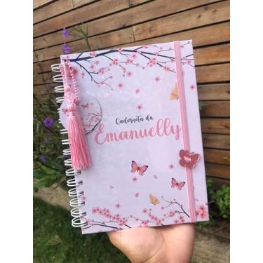 Imagem de Caderneta de Saúde Infantil Personalizada, Tema Borboletas (m3), Capa Holográfica, A5, com Chaveiro e Pingente