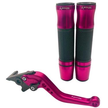 Imagem de Kit Manete Manopla Biz 125 Freio A Disco Até 2024 - Stark Race, Pink
