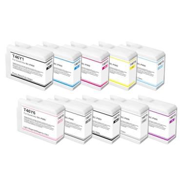 Imagem de YOUEXPERT Conjunto de cartuchos de tinta T46Y T46Y1 T46Y2 T46Y3 T46Y4 T46Y5 T46Y6 T46Y7 T46Y8 T46Y9 T46YD compatível com impressoras SureColor P900 (pacote com 9)