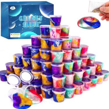 Imagem de Kit Slime Party Favors WUJYLY Galaxy Slime, pacote com 46 unidades par