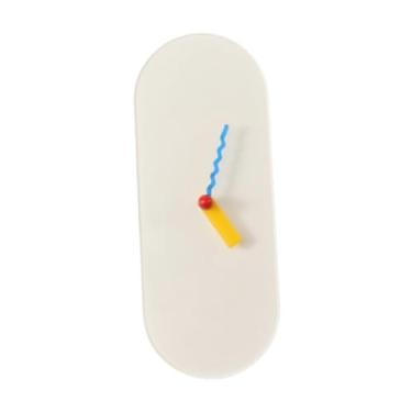 Imagem de Ｂｅｓｇａ Relógio de parede nórdico, ornamento, elegante, simples, criativo, minimalista, funcional, arte, relógio de mesa, Branco