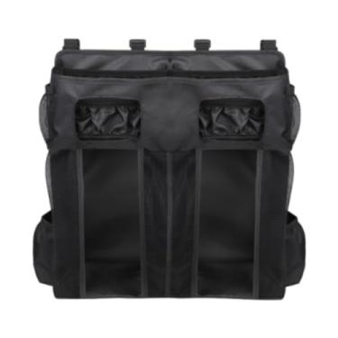 Imagem de Ioensy Organizador de fraldas suspenso, organização de berçário, vários compartimentos com dispensador de papel, brinquedos, meninos e meninas, bolsa de, Preto