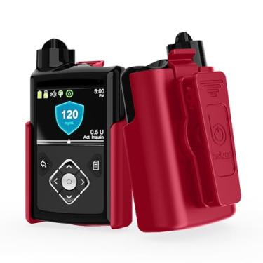 Imagem de BELTRON Capa com clipe de cinto para bomba de insulina Medtronic MiniMed 780G 770G 670G 630G 640G (capa de clipe rotativa forte e durável) - vermelha
