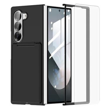 Imagem de Furiet Capa carteira de telefone para Samsung Galaxy Z Fold 6 5G 2024 protetor de tela de vidro temperado fino amortecedor híbrido duas camadas defensor suporte Hoder capa de telefone para ZFold6 Z6 G