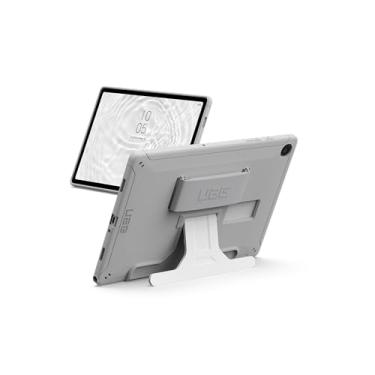 Imagem de Capa UAG projetada para Samsung Galaxy Tab A9 Plus de 11 polegadas SM-X216B Scout com alça de mão e suporte de saúde branca/cinza, capa protetora militar robusta à prova de quedas por URBAN ARMOR GEAR
