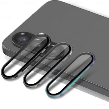 Imagem de Película de Vidro 3D 9D Compatível Sannsung Galaxy A56 Luxo Liso Protetor de Câmera Lente Traseira (LILAS)