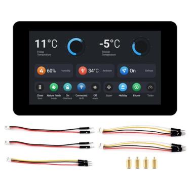 Imagem de Waveshare Placa de desenvolvimento LCD ESP32-S3 de 7 polegadas, resolução 1024 x 600, processador LX7 dual-core de 32 bits 240 MHz, suporte Wi-Fi e Bluetooth, antena integrada, com toque