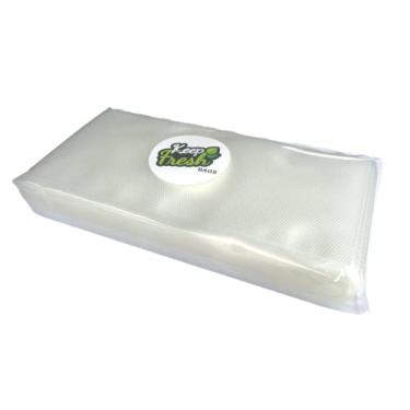 Imagem de Sacos seladores a vácuo Keep Fresh de 15 x 25 cm, tamanho de 1,5 m, em relevo, armazenamento de alimentos, cozimento sous vide, alimentos congelados, sacos econômicos para seladores a vácuo, 100