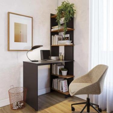 Imagem de Escrivaninha com Livreiro Eccos Compacta Home Office Estudo - Potenza,