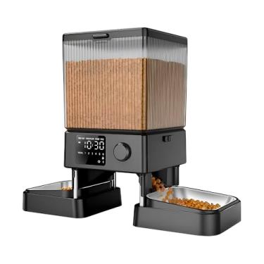 Imagem de Alimentador Automático Duplo 5L Ração de Pets, Prático, Eficiente e Ideal para Cachorros e Gatos, Capacidade de 5 Litros