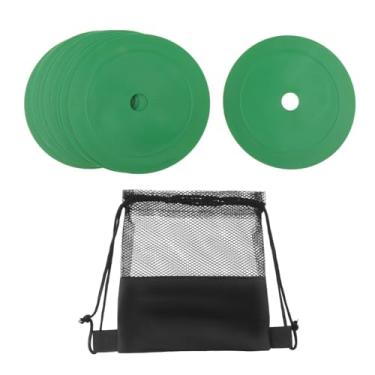 Imagem de YIJU 10x Marcadores de cones planos de 6 polegadas, discos planos antiderrapantes, marcadores de para treinamento de velocidade de futebol, Verde