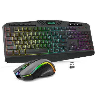 Imagem de Teclado e mouse para jogos sem fio Redragon S101-PKS RGB