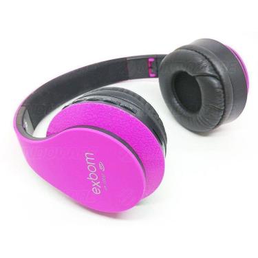 Imagem de Headphone Bluetooth Dobrável Fone Sem Fio  Rosa