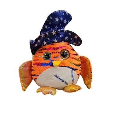 Imagem de Coruja De Pelúcia De Halloween - Laranja - 27x25cm - 1 unidade - Rizzo
