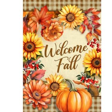 Imagem de Briarwood Lane Bandeira de casa dupla face 40x28 para boas-vindas ao ar livre flores de outono para outono bandeira de casa