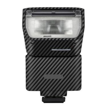 Imagem de HVL F28RM Anti-riscos Câmera Flash Vinil Wrap Skins Protector Coat Decalques para Sony HVL F28RM Wraps Cover Sticker (Fibra de Carbono Preto)