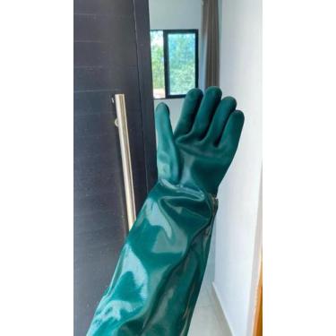 Imagem de 5 Pares Luva 46cm pvc Luva Comprida Borracha Impermeável A Epi Importa
