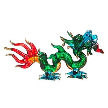 Imagem de Mr. _air_thai_Glass_Blown Tiny Dragon Hand Blown Clear Glass Art Dragon Figurine Animals Collection Glass Blown