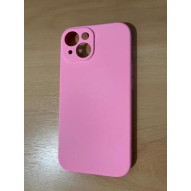 Imagem de Capinha Aveludada Premium com Proteção de Câmera Fechada – Compatível com iPhone 15 (Rosa)