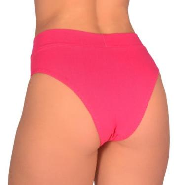 Imagem de Kit 5 calcinhas de cotton cós alto algodão - Larah Lingerie, M