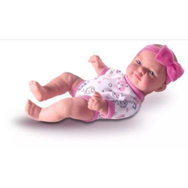 Imagem de Boneca Bebê Reborn Realista 36cm – Corpo de Vinil, Roupinha Rosa e Toque Suave