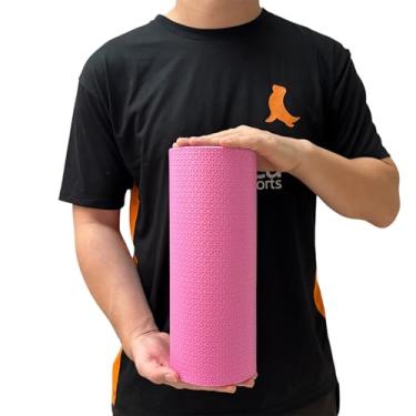 Imagem de Rolo de Massagem Miofascial Em EVA 30x12cm Pilates Yoga Rosa DF1140-RS Dafoca Sports