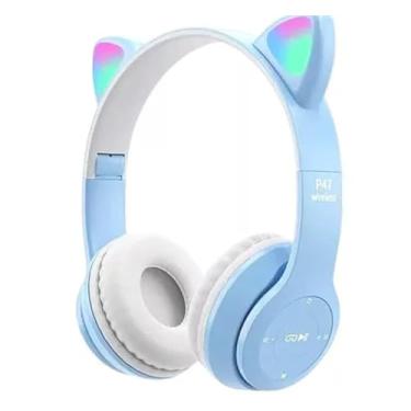 Imagem de Fone de Ouvido Infantil Gatinho LED Headphone Fofo para Música e Jogos Confortável e Ajustável para Crianças Divertido